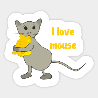 I love mouse Sticker